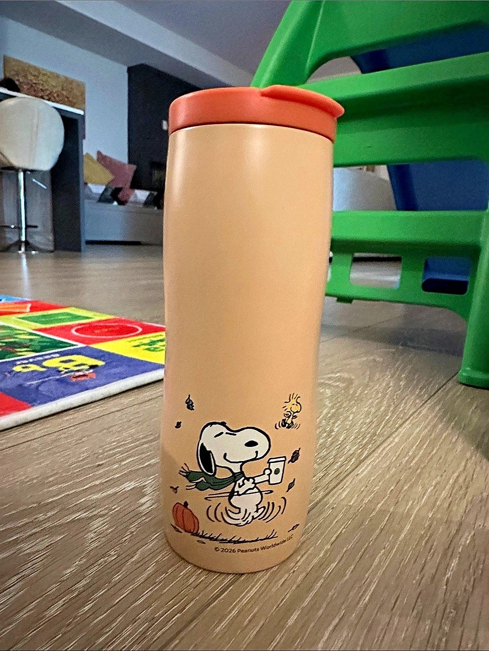 Starbucks x Peanuts Snoopy Stainless Steel Tumbler with Keychain Tumbler orange